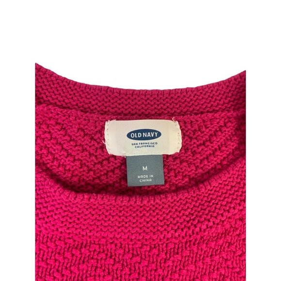 Old Navy Women's Fuchsia Ribbed Sweater - Picture 3 of 8